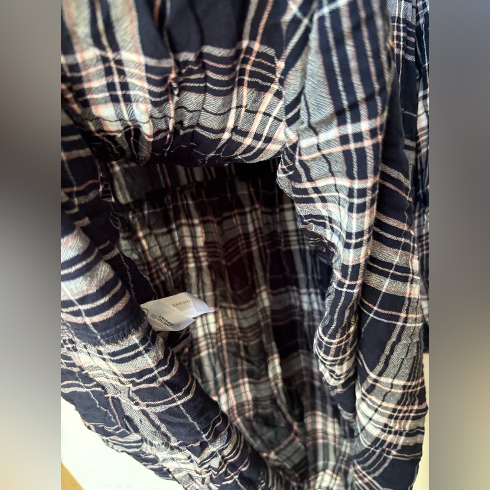 Loft Plaid Ruffle V Neck Dress - Picture 4 of 8